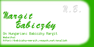 margit babiczky business card